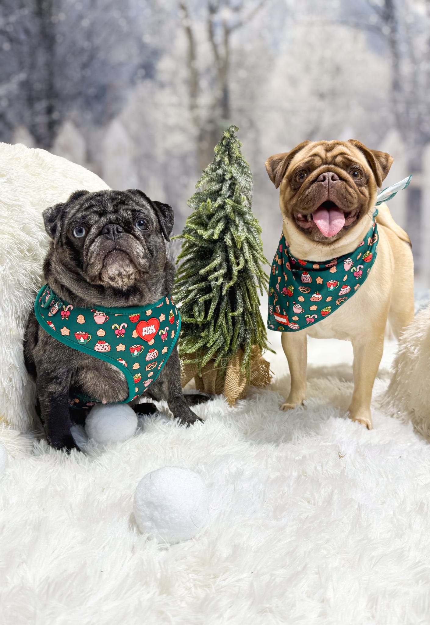 Christmas Treats Adjustable Christmas Dog Harness