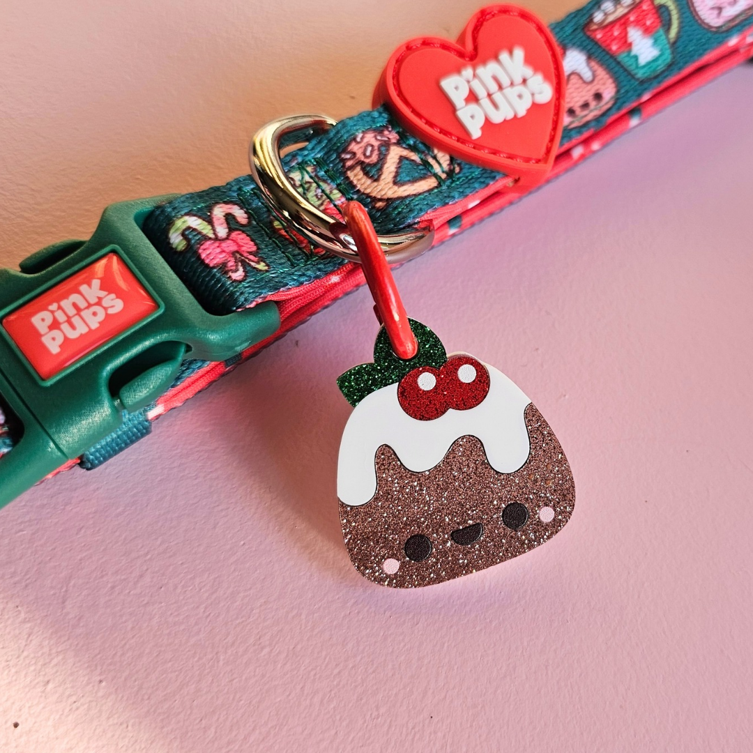 Christmas Pudding Pet ID Tag