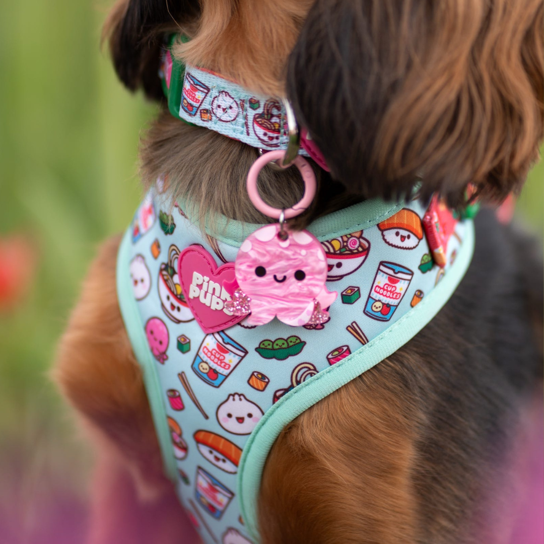 Pink Octopus Pet ID Tag