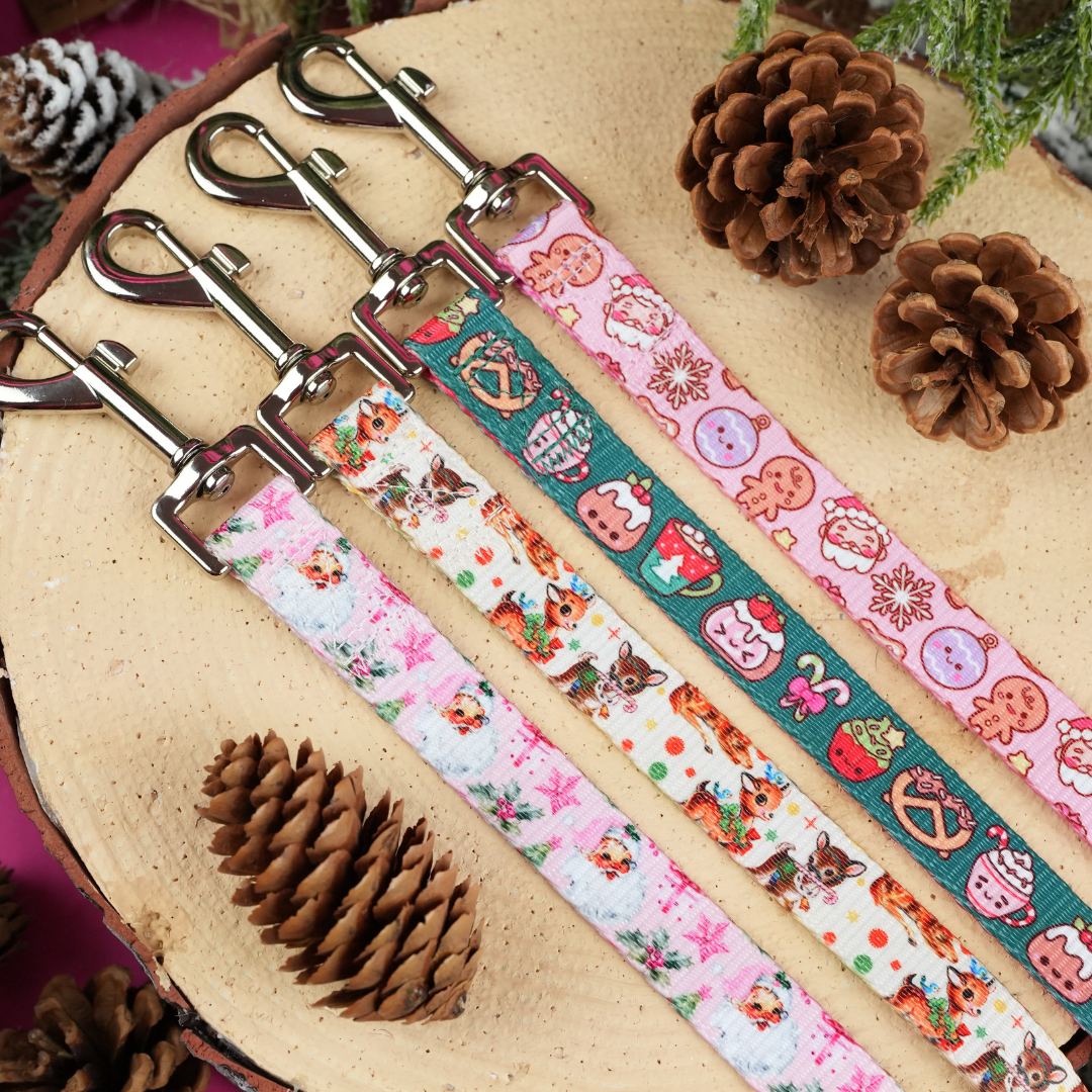 Retro Rudolph Christmas Dog Lead