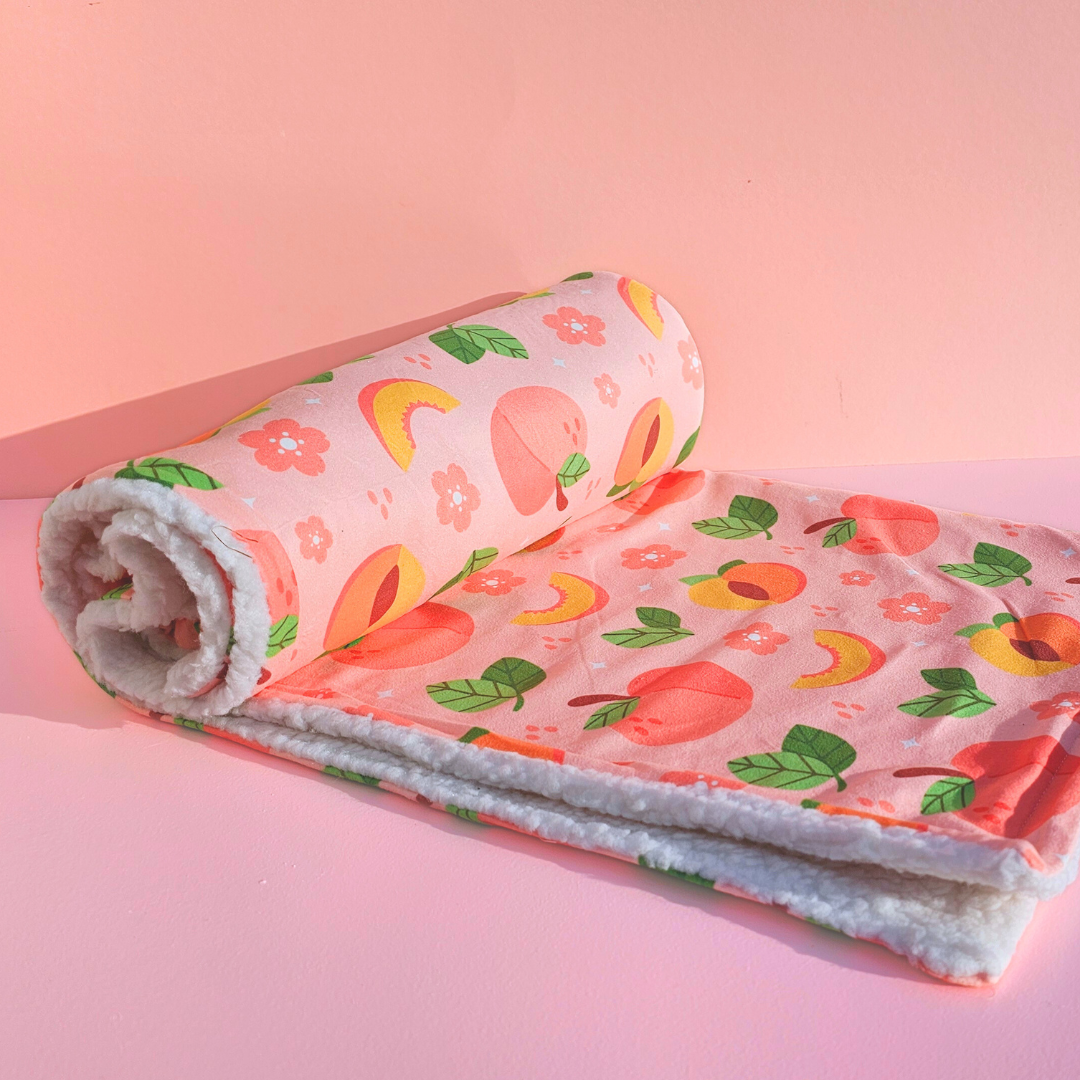 Just Peachy Dog Blanket Pink Pups