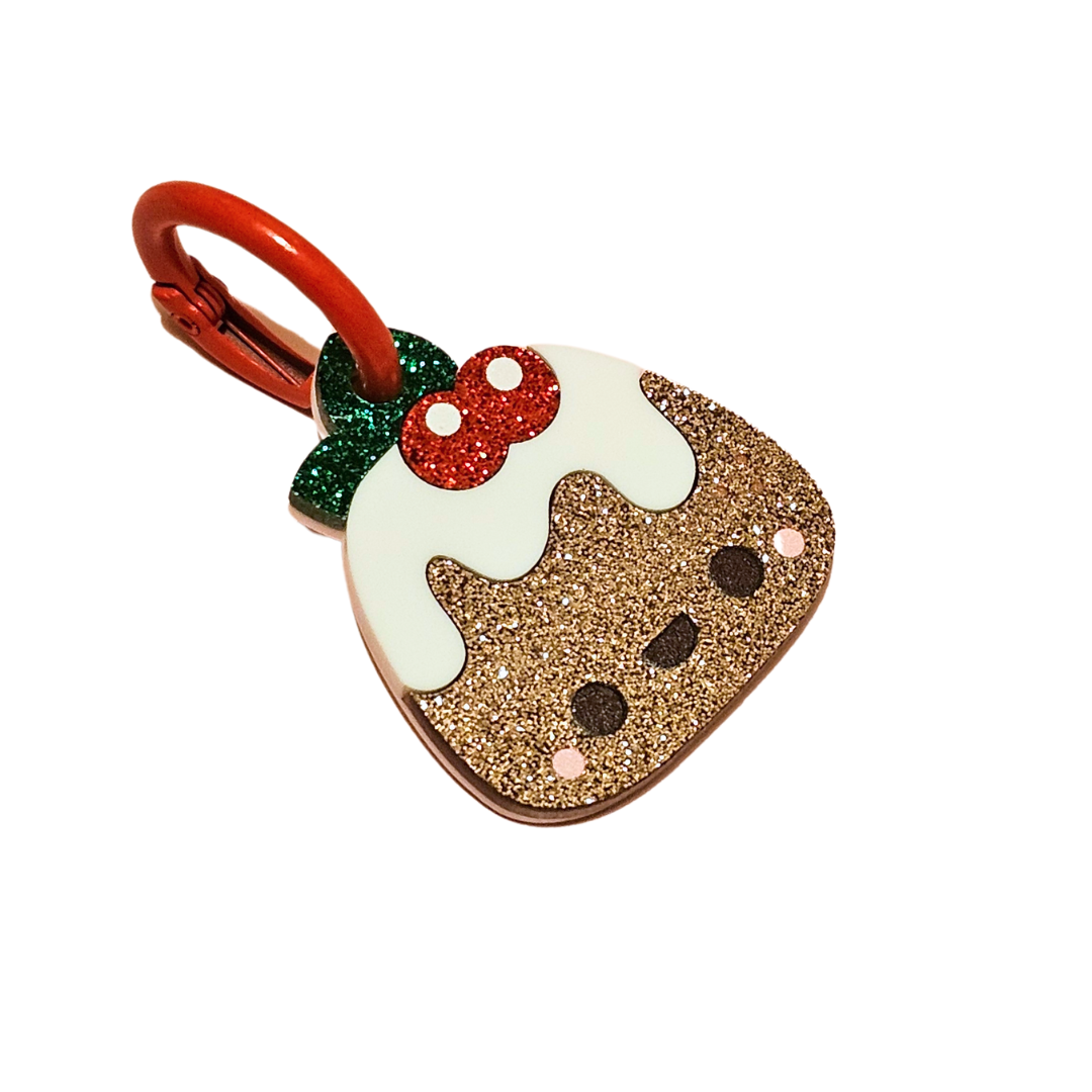 Christmas Pudding Pet ID Tag