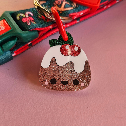 Christmas Pudding Pet ID Tag