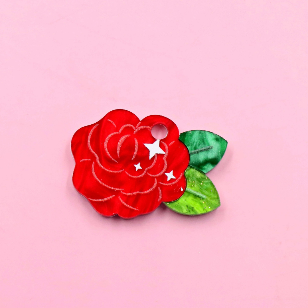 Rose Pet ID Tag
