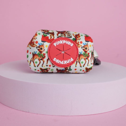 Retro Reindeer Dog Poop Bag Holder