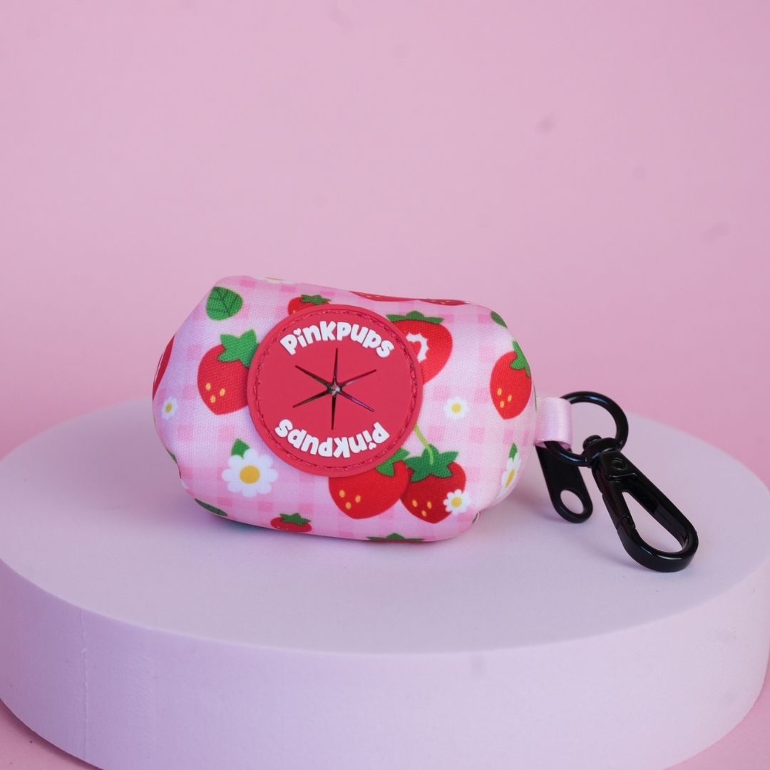 Strawberry Fields Dog Poop Bag Holder