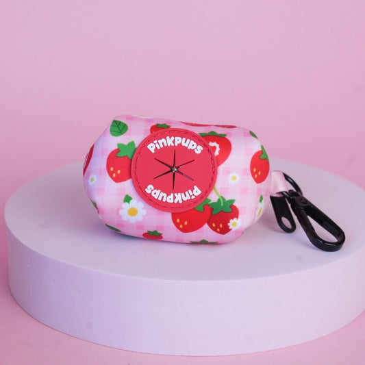 Strawberry Fields Dog Poop Bag Holder
