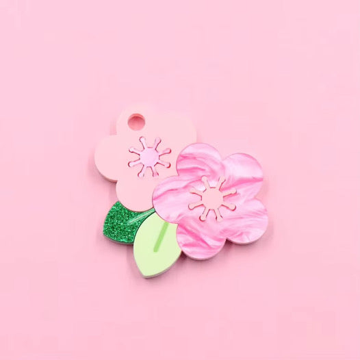 Cherry Blossom Pet ID Tag