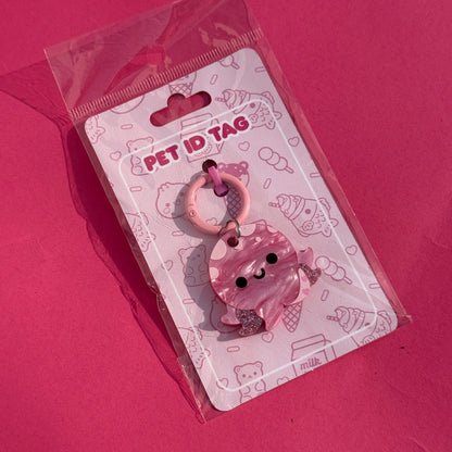 Pink Octopus Pet ID Tag