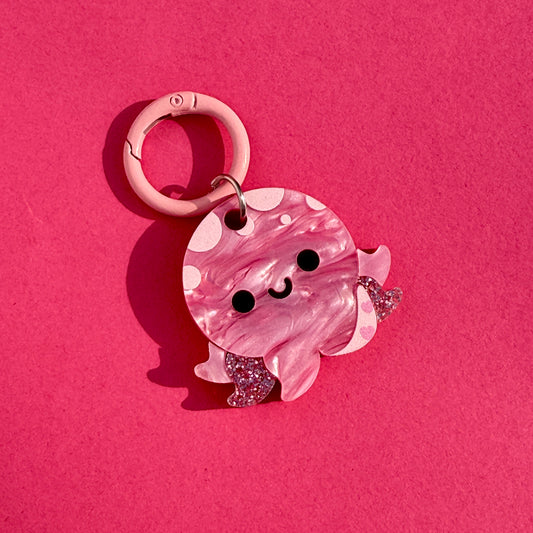 Pink Octopus Pet ID Tag