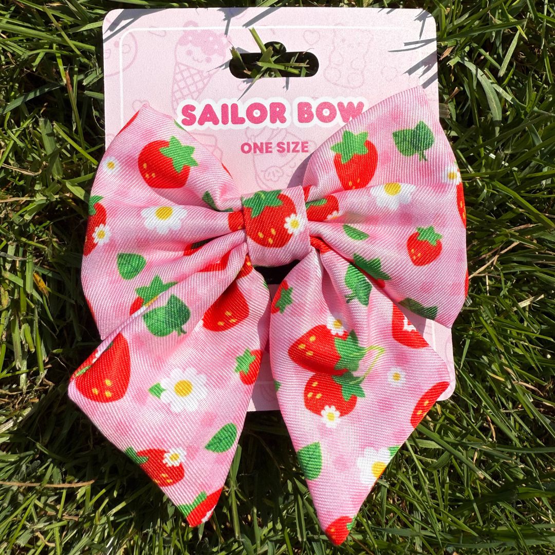 Strawberry Fields Sailor Bow Tie